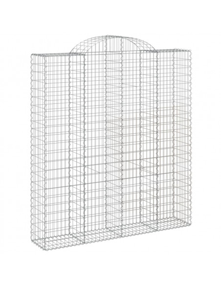 Cesti Gabbioni ad Arco 7 pz 200x50x220/240 cm Ferro Zincato