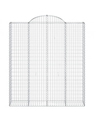 Cesti Gabbioni ad Arco 7 pz 200x50x220/240 cm Ferro Zincato