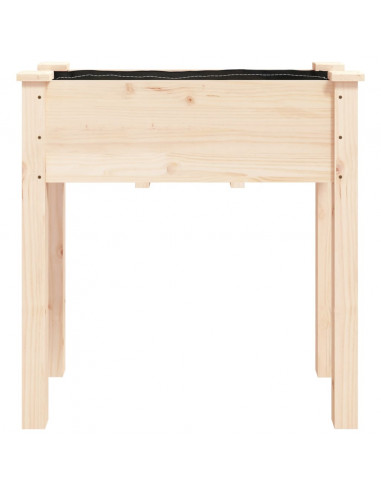 Fioriera con Fodera 71x37x76 cm Legno Massello di Abete