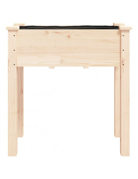 Fioriera con Fodera 71x37x76 cm Legno Massello di Abete