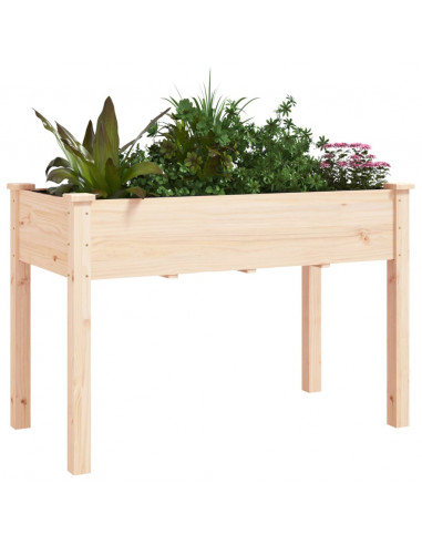 Fioriera con Fodera 118x59x76 cm Legno Massello di Abete