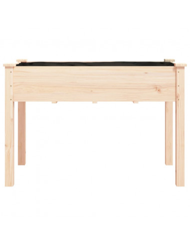 Fioriera con Fodera 118x59x76 cm Legno Massello di Abete