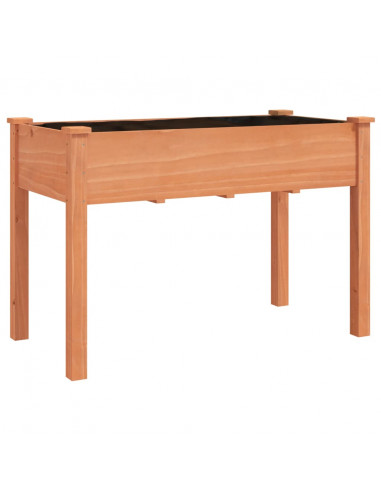 Fioriera con Fodera Marrone 118x59x76cm Legno Massello di Abete