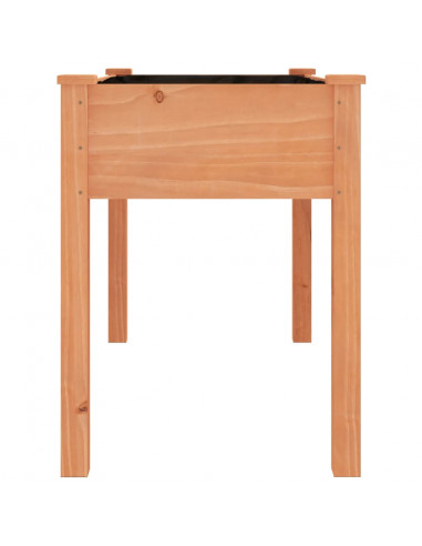 Fioriera con Fodera Marrone 118x59x76cm Legno Massello di Abete