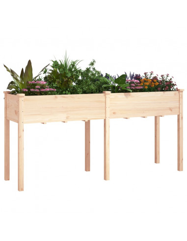 Fioriera con Fodera 161x45x76 cm Legno Massello di Abete