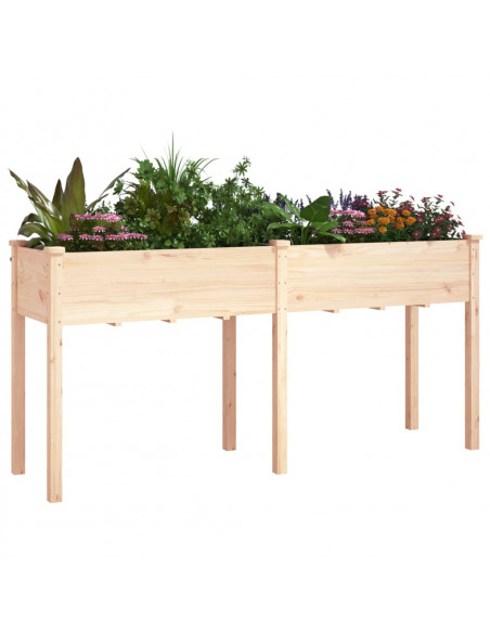 Fioriera con Fodera 161x45x76 cm Legno Massello di Abete