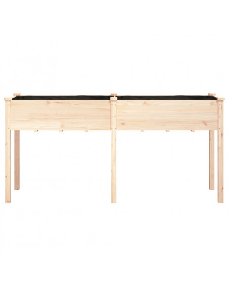 Fioriera con Fodera 161x45x76 cm Legno Massello di Abete