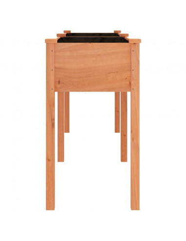 Fioriera con Fodera Marrone 161x45x76cm Legno Massello di Abete