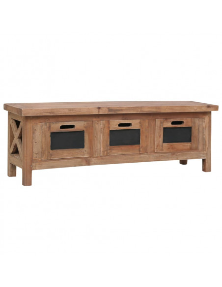 Mobile Porta TV con 3 Cassetti 120x30x40 cm Massello di Mogano