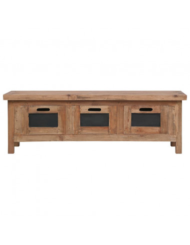 Mobile Porta TV con 3 Cassetti 120x30x40 cm Massello di Mogano