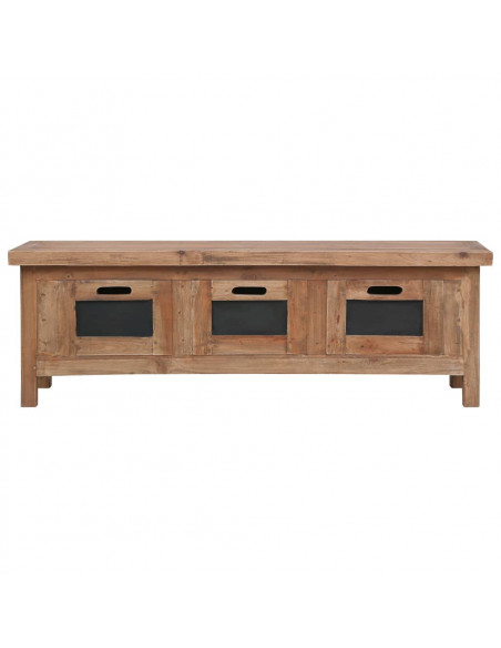 Mobile Porta TV con 3 Cassetti 120x30x40 cm Massello di Mogano