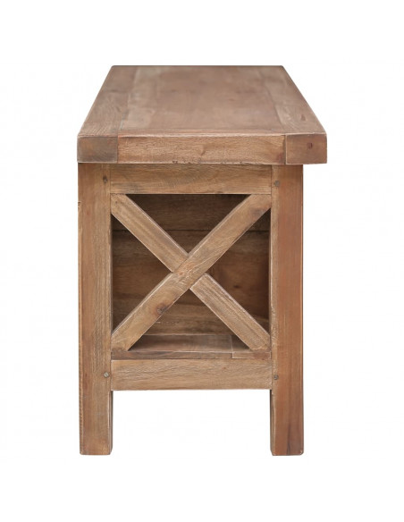 Mobile Porta TV con 3 Cassetti 120x30x40 cm Massello di Mogano