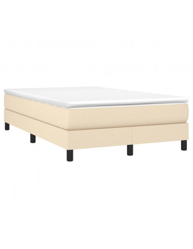 Giroletto a Molle con Materasso Crema 120x190 cm in Tessuto