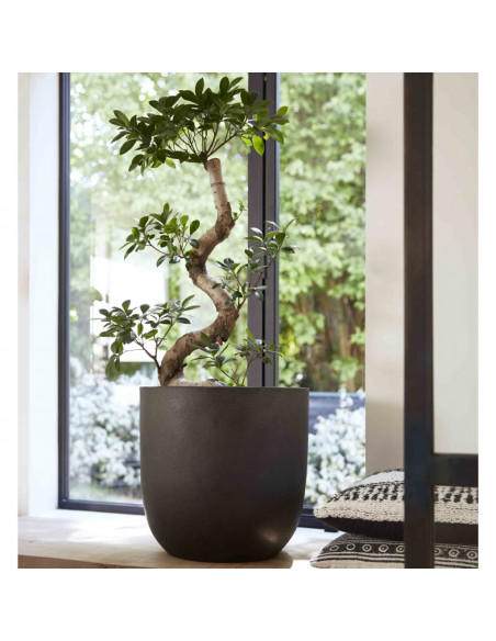 Capi Fioriera Urban Smooth Rotonda 35x34 cm Nera KBL932
