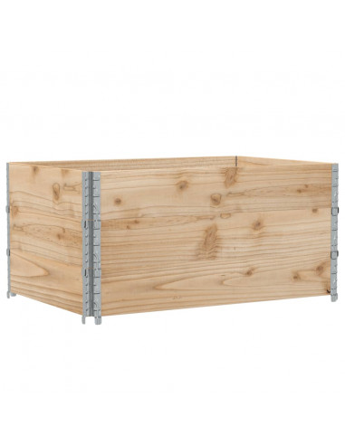 Paretali per Pallet 3 pz 120x80 cm in Legno Massello di Pino