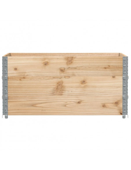 Paretali per Pallet 3 pz 120x80 cm in Legno Massello di Pino