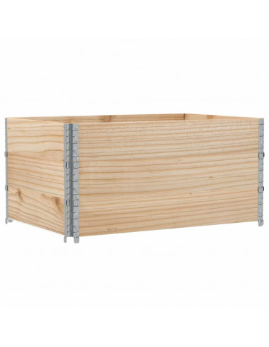 Paretali per Pallet 3 pz 120x80 cm in Legno Massello di Pino