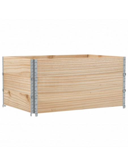 Paretali per Pallet 3 pz 120x80 cm in Legno Massello di Pino