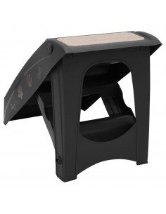 Scala Pieghevole per Cani Nera 62x40x49,5 cm