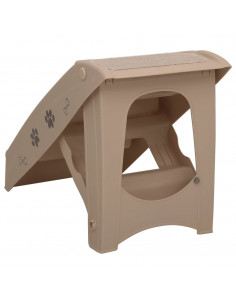 Scala Pieghevole per Cani Marrone 62x40x49,5 cm