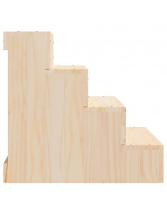 Scala per Animali 40x49x47 cm in Legno Massello di Pino