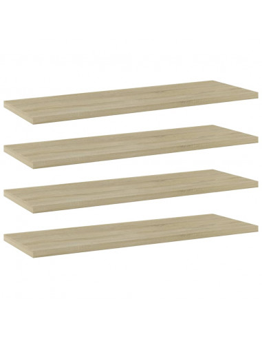 Ripiani per Libreria 4pz Rovere Sonoma 60x20x1,5cm Multistrato