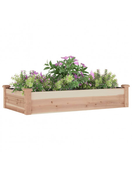 Fioriera Rialzata da Giardino Fodera 120x60x25cm Massello Abete