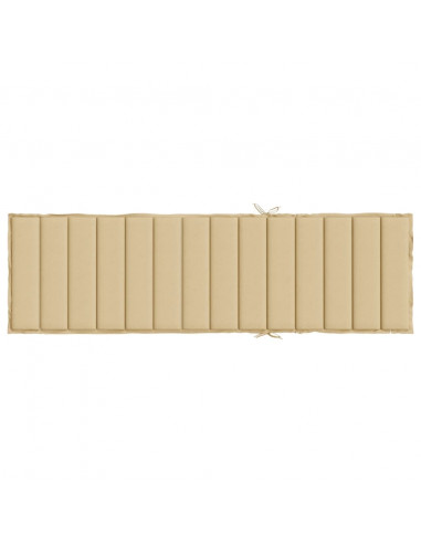 Cuscino per Lettino Prendisole Beige Mélange 200x60x4cm Tessuto