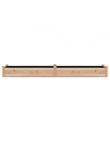 Fioriera Rialzata da Giardino Fodera 240x45x25cm Massello Abete