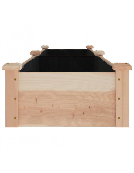 Fioriera Rialzata da Giardino Fodera 240x45x25cm Massello Abete