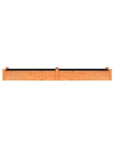 Fioriera Giardino Fodera Marrone 240x45x25 cm Massello Abete