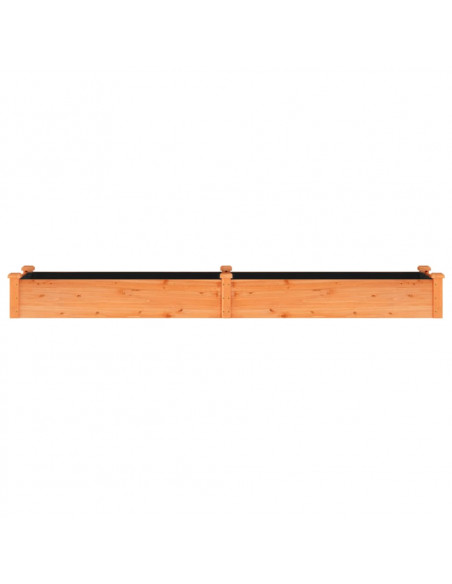 Fioriera Giardino Fodera Marrone 240x45x25 cm Massello Abete
