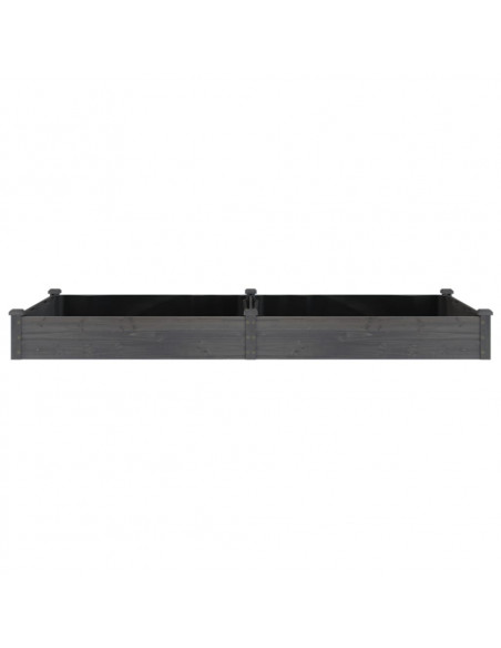 Fioriera Giardino con Fodera Grigia 240x120x25cm Massello Abete