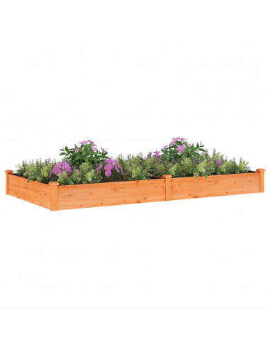 Fioriera da Giardino Fodera Marrone 240x120x25cm Massello Abete