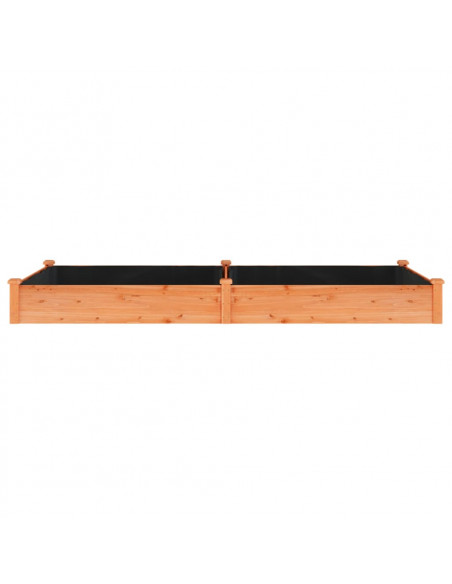 Fioriera da Giardino Fodera Marrone 240x120x25cm Massello Abete