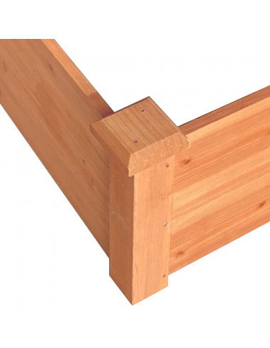 Fioriera Rialzata Giardino Marrone 120x120x56 cm Massello Abete