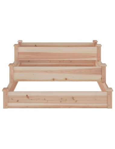 Fioriera Rialzata da Giardino 120x120x56cm Legno Massello Abete