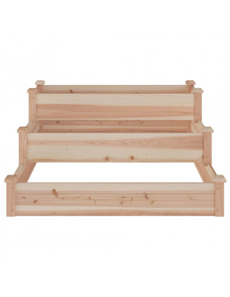Fioriera Rialzata da Giardino 120x120x56cm Legno Massello Abete