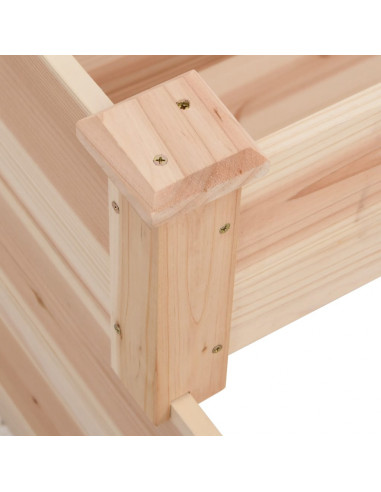 Fioriera Rialzata da Giardino 120x120x56cm Legno Massello Abete