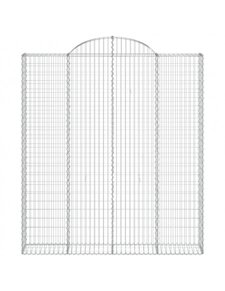 Cesti Gabbioni ad Arco 3 pz 200x30x220/240 cm Ferro Zincato