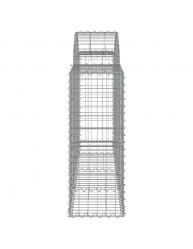 Cesti Gabbioni ad Arco 10 pz 200x30x80/100 cm Ferro Zincato