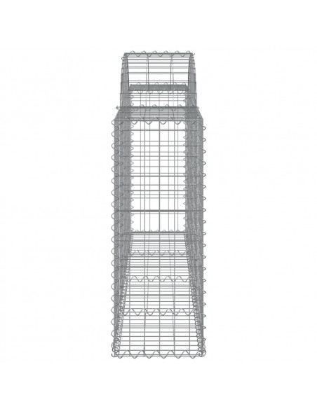 Cesti Gabbioni ad Arco 10 pz 200x30x80/100 cm Ferro Zincato