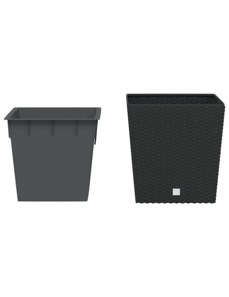 Fioriera con Interno Rimovibile Antracite 21 / 32 L PP Rattan