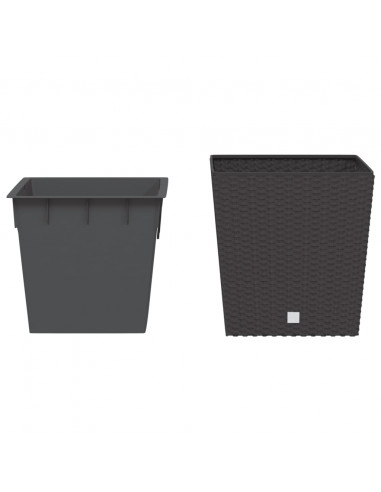 Fioriera con Interno Rimovibile Marrone 21 / 32 L PP Rattan