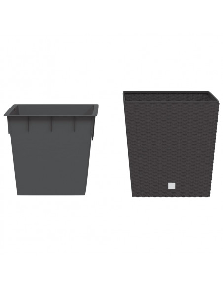 Fioriera con Interno Rimovibile Marrone 21 / 32 L PP Rattan