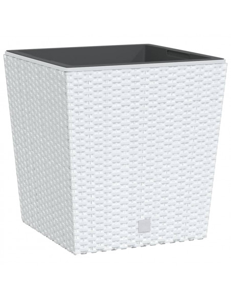 Fioriera con Interno Rimovibile Bianca 21 / 32 L PP Rattan