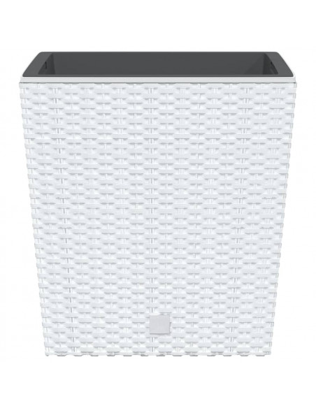 Fioriera con Interno Rimovibile Bianca 21 / 32 L PP Rattan