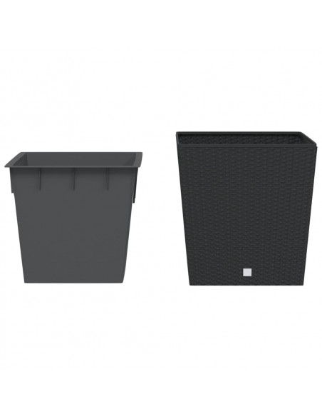 Fioriera con Interno Rimovibile Antracite 37 / 64 L PP Rattan