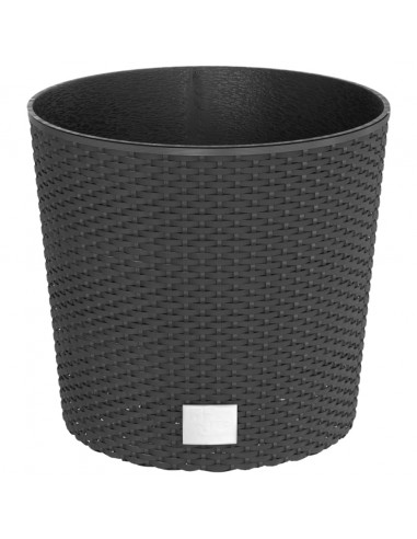Fioriera con Interno Rimovibile Antracite 15 / 15,3 L PP Rattan