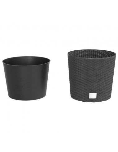 Fioriera con Interno Rimovibile Antracite 15 / 15,3 L PP Rattan